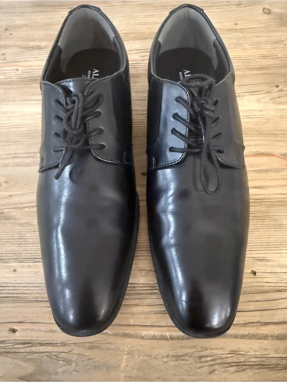 Alfani Andrew Plain Toe Derby Shoes, Size 10.5, Black, EUC